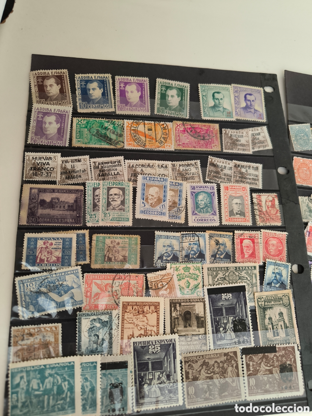 Timbres: M&aacute;s de 300 sellos usados y nuevos Republica,Jose Antonio,Guerra civil, Telegrafos,Imp,Beneficiencia,