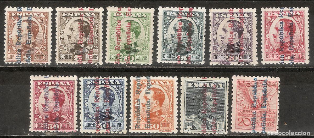 Sellos: 1931 ALFONSO XIII SOBRECARGADO EDIFIL 593/3** SIN FIJASELLOS BIEN CENTRADOS