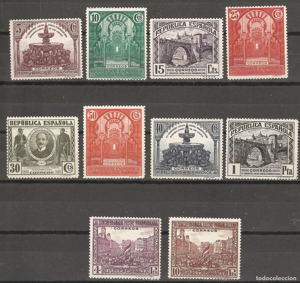 Sellos: 1931 CONGRESO UPP EDIFIL 604/3* CON FIJASELLOS