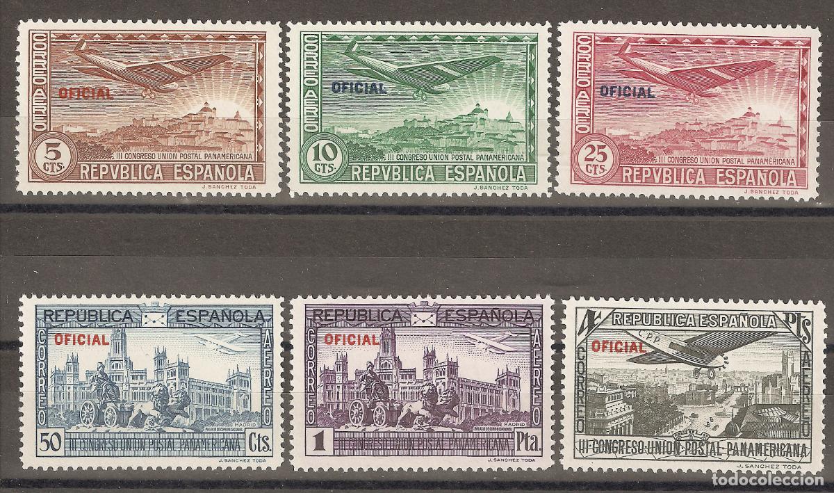 Sellos: 1931 CONGRESO UPP EDIFIL 630/5** SIN FIJASELLOS