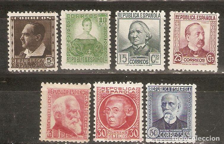 Timbres: 1933 PERSONAJES EDIFIL 681/8** SIN FIJASELLOS BIEN CENTRADOS