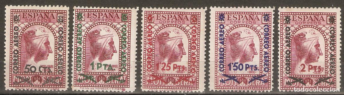 Timbres: 1938 MONSERRAT HABILITADA EDIFIL 782/6** SIN FIJASELLOS BIEN CENTRADOS