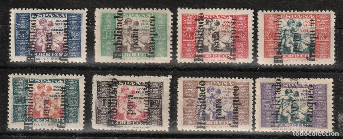 Selos: Beneficencia Espa&ntilde;a NE 1/8 Serie completa sellos sin charnela MNH.Habilitados.Emision Altea.1937