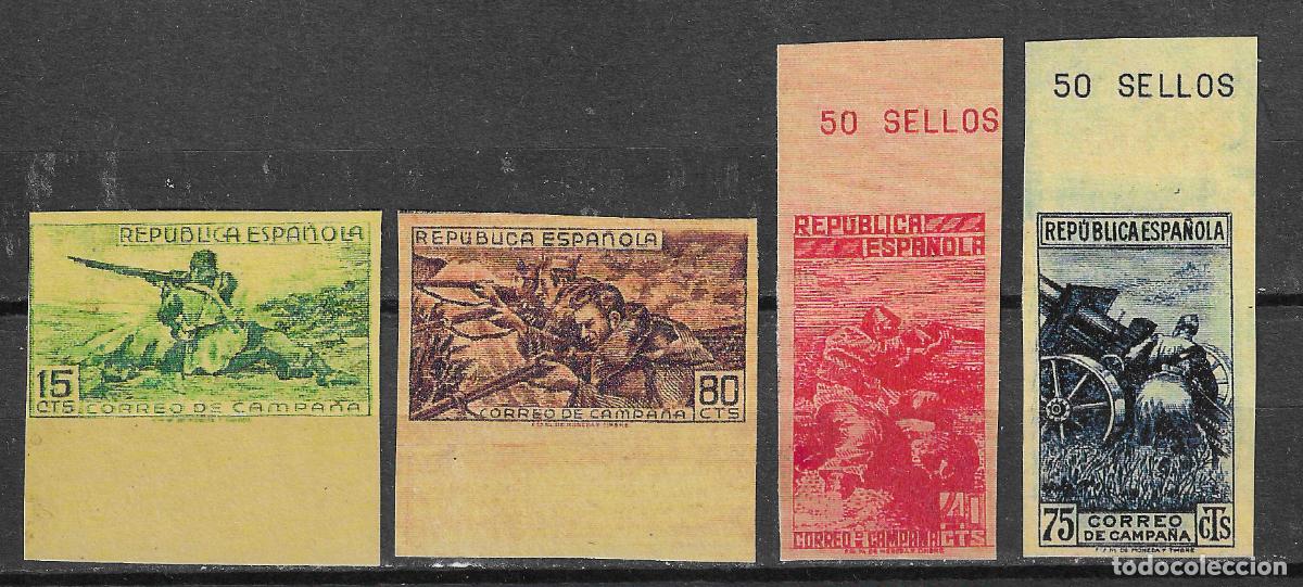 Francobolli: 1939 CORREO DE CAMPA&Ntilde;A EDIFIL NE 55A/55D** SIN FIJASELLOS