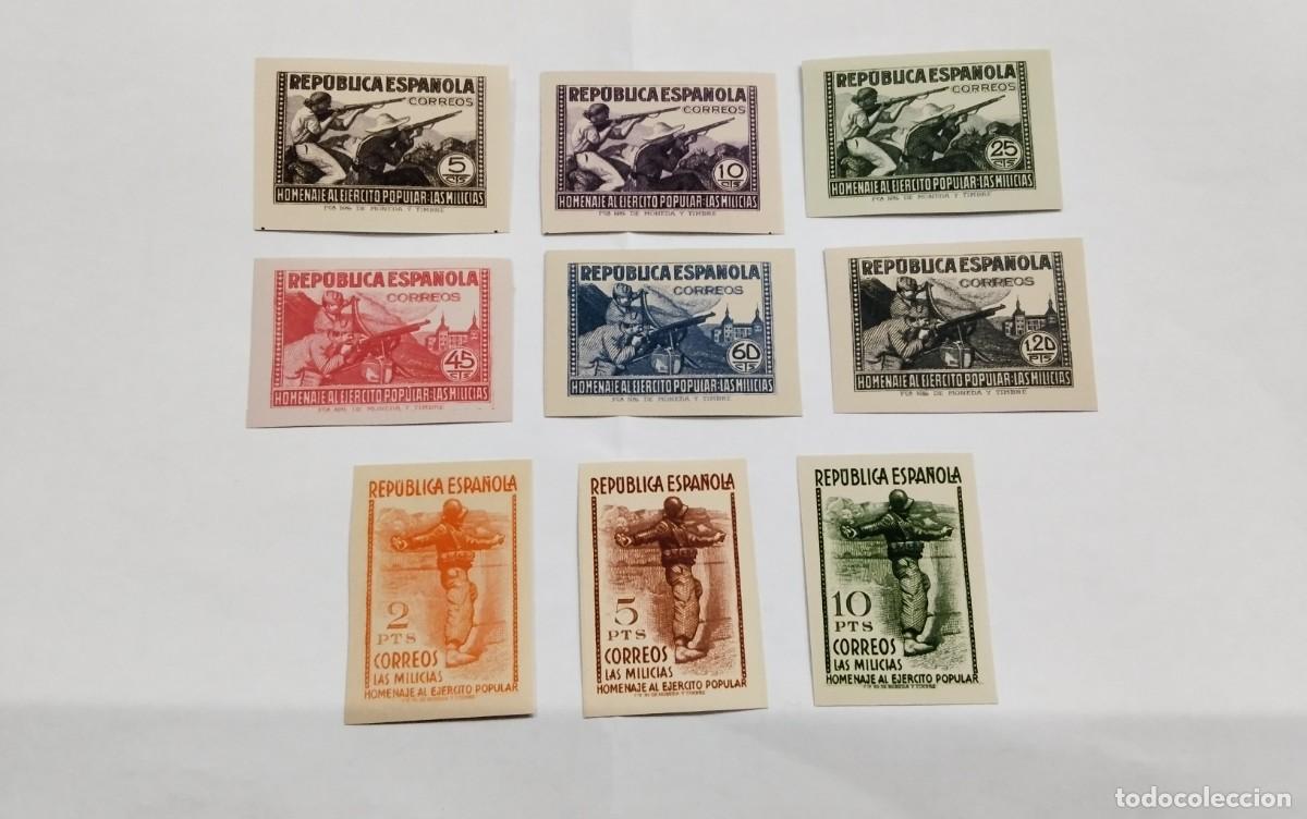 Selos: ESPA&Ntilde;A - 1938 - II REPUBLICA - EDIFIL 792s/800s - SIN DENTAR - MNH** - NUEVOS