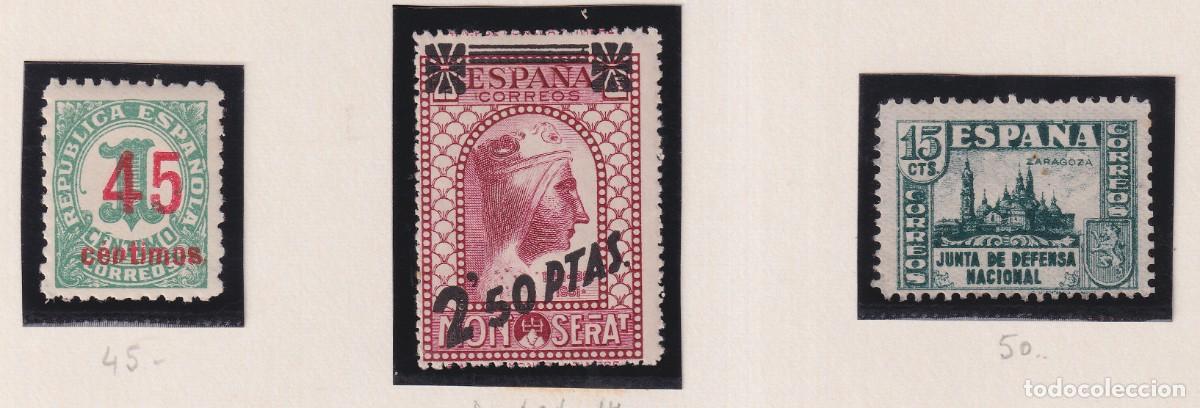 Sellos: SELLOS - REPUBLICA ESPA&Ntilde;OLA 1 CENTIMO SOBRECARGA 45 CENTIMOS + MON SERAT (MONSERRAT) + JUNTA DEFENSA