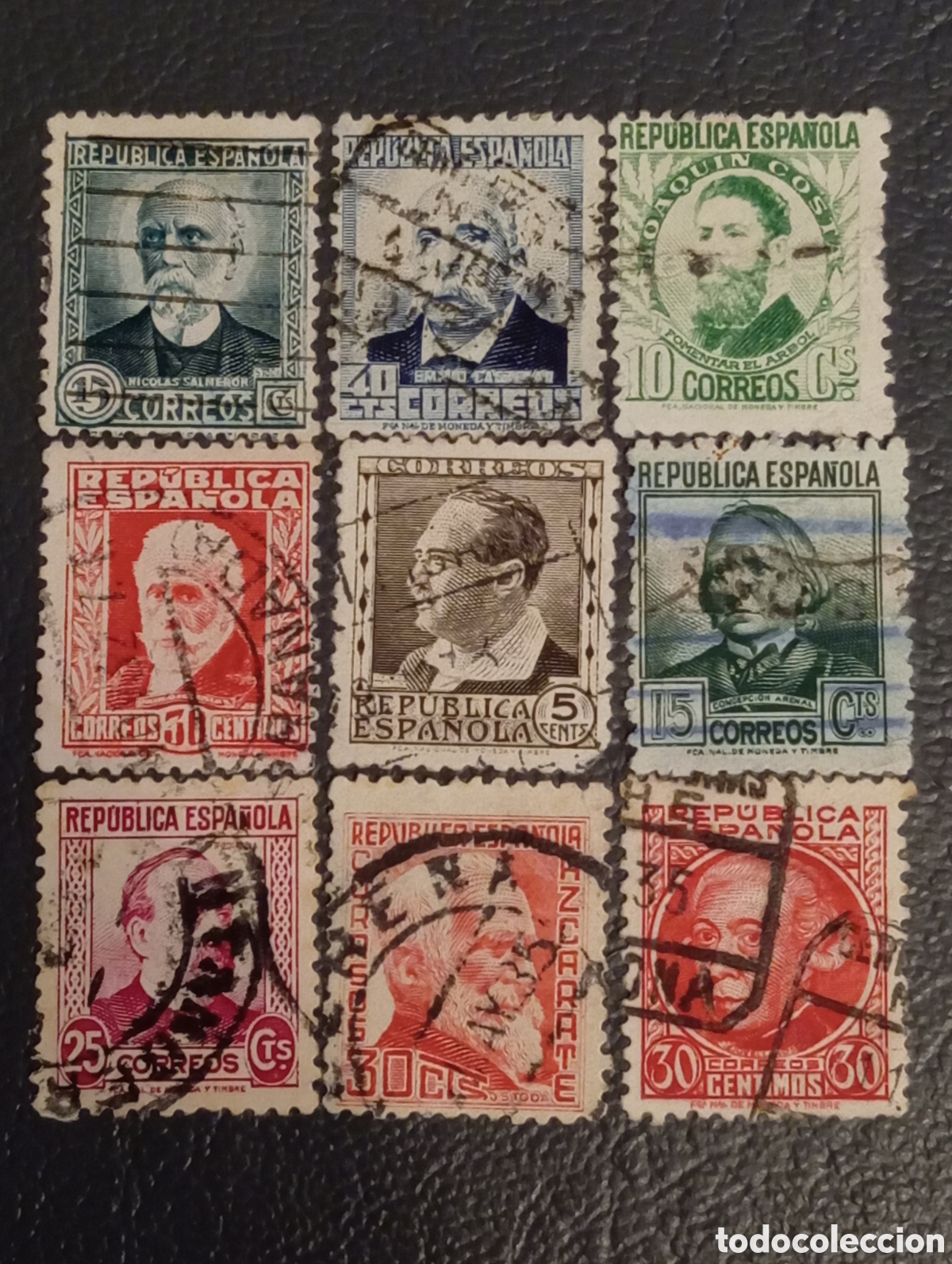 Sellos: Colecci&oacute;n 9 Sellos Segunda Rep&uacute;blica Espa&ntilde;ola (1931-1936)