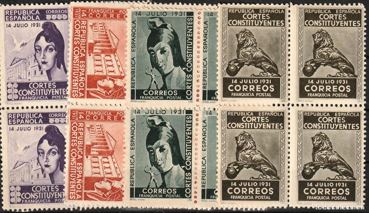 Selos: Lote n&ordm;2 de cuatro bloques de 4 nuevos y sin fijasellos MNH.Cortes constituyentes.1932