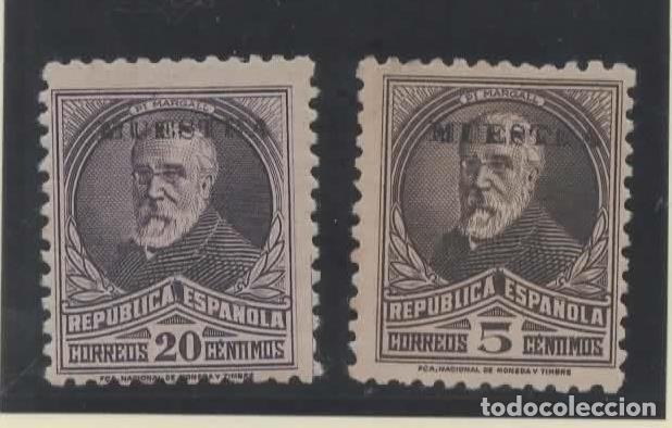 Francobolli: SEGUNDA REPUBLICA PI MARGALL 5 Y 20 CTS SOBRECARGA MUESTRA