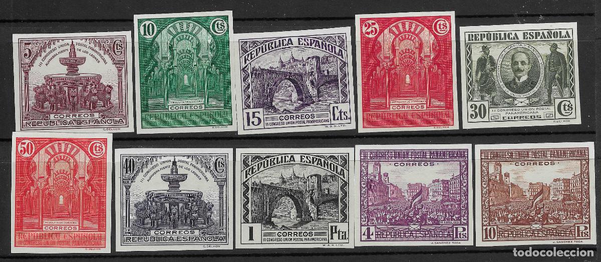 Stamps: 1931 CONGRESO UPP EDIFIL 604/3** SIN FIJASELLOS SIN DENTAR VALOR 385 &euro;
