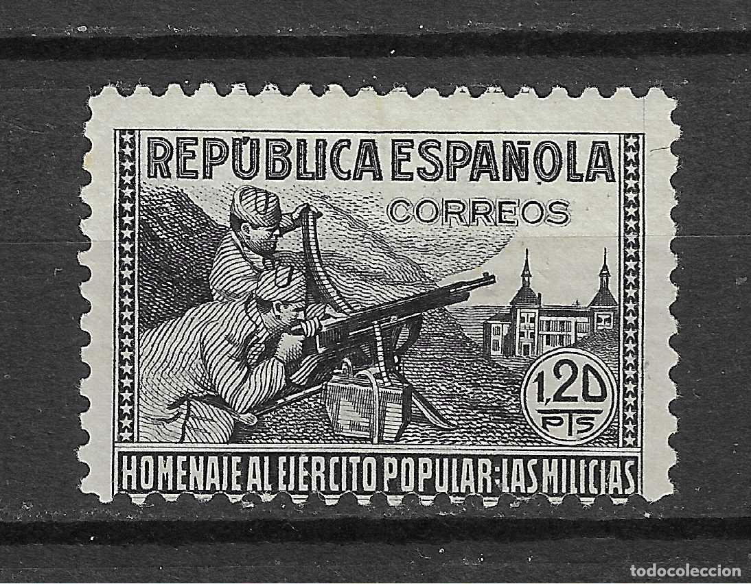 Stamps: 1938 HOMENAJE AL EJERCITO POPULAR EDIFIL 797** SIN FIJASELLOS