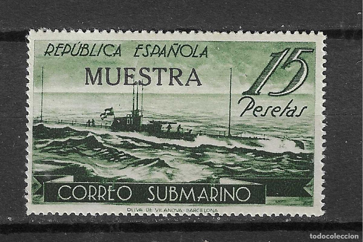 Briefmarken: 1938 CORREO SUBMARINO EDIFIL 780** SIN FIJASELLOS MUESTRA