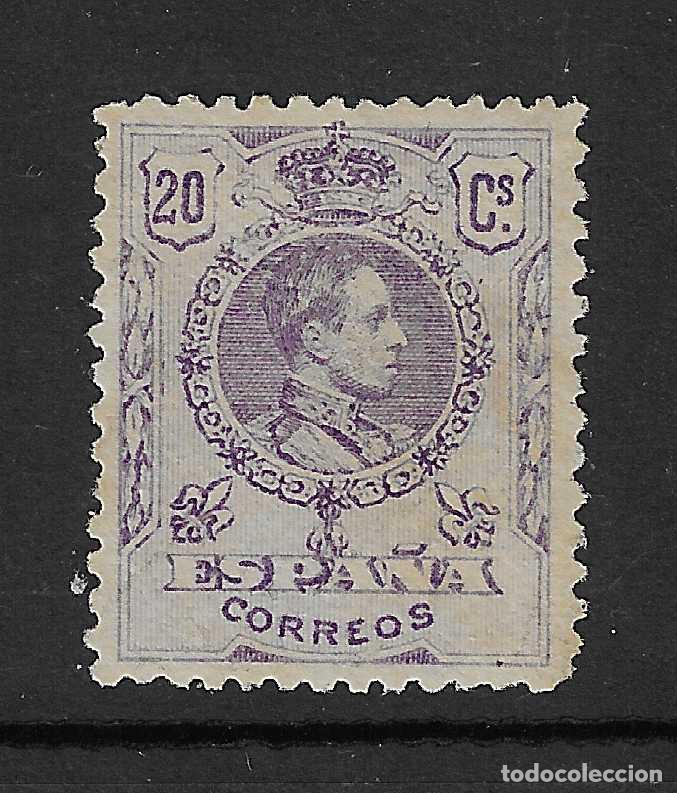 Selos: 1909 ALFONSO XIII MEDALLON EDIFIL 273* CON FIJASELLOS