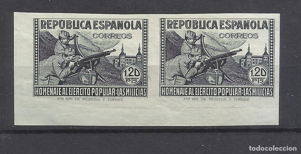 Sellos: DUO HOMENAJE AL EJERCITO POPULAR 1938 EDIFIL 797 S nuevo* SIN DENTAR VALOR 2002 CATALOGO 560.- EUROS