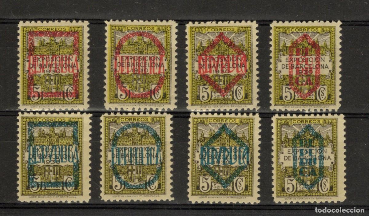 Sellos: Oferta sellos Espa&ntilde;a Barcelona a&ntilde;o 1931 EDIFIL NE1/NE8* en NUEVO v.c. 175 &euro;