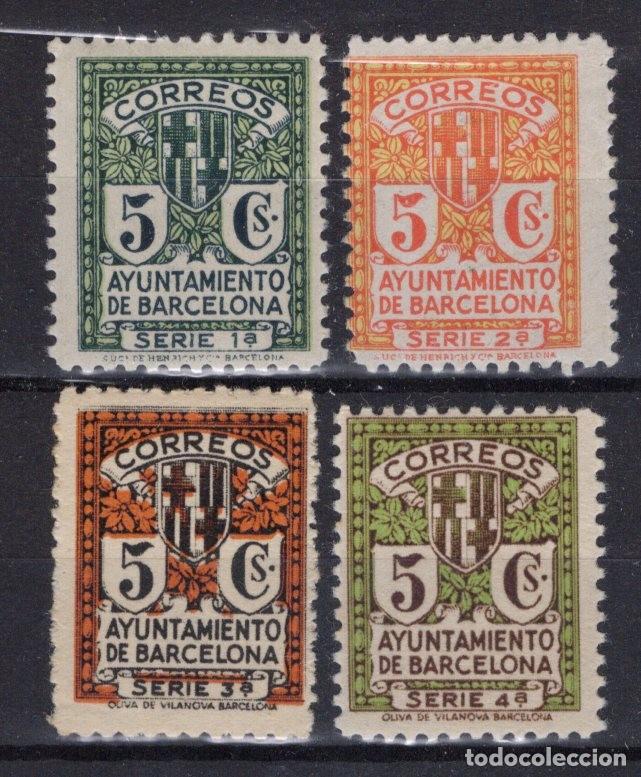 Sellos: Oferta sellos Espa&ntilde;a Barcelona a&ntilde;o 1932/35 EDIFIL 9/12** en NUEVO v.c. 34 &euro;