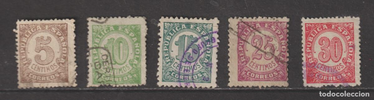 Sellos: Espa&ntilde;a 1938 - 745/750 usado incompleta