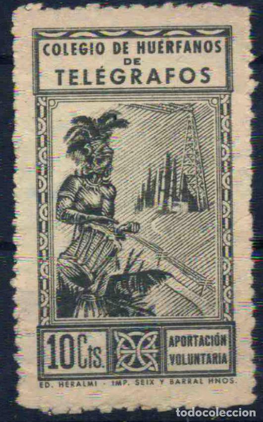 Sellos: Espa&ntilde;a - Beneficencia 1936 - Colegio de hu&eacute;rfanos de tel&eacute;grafos