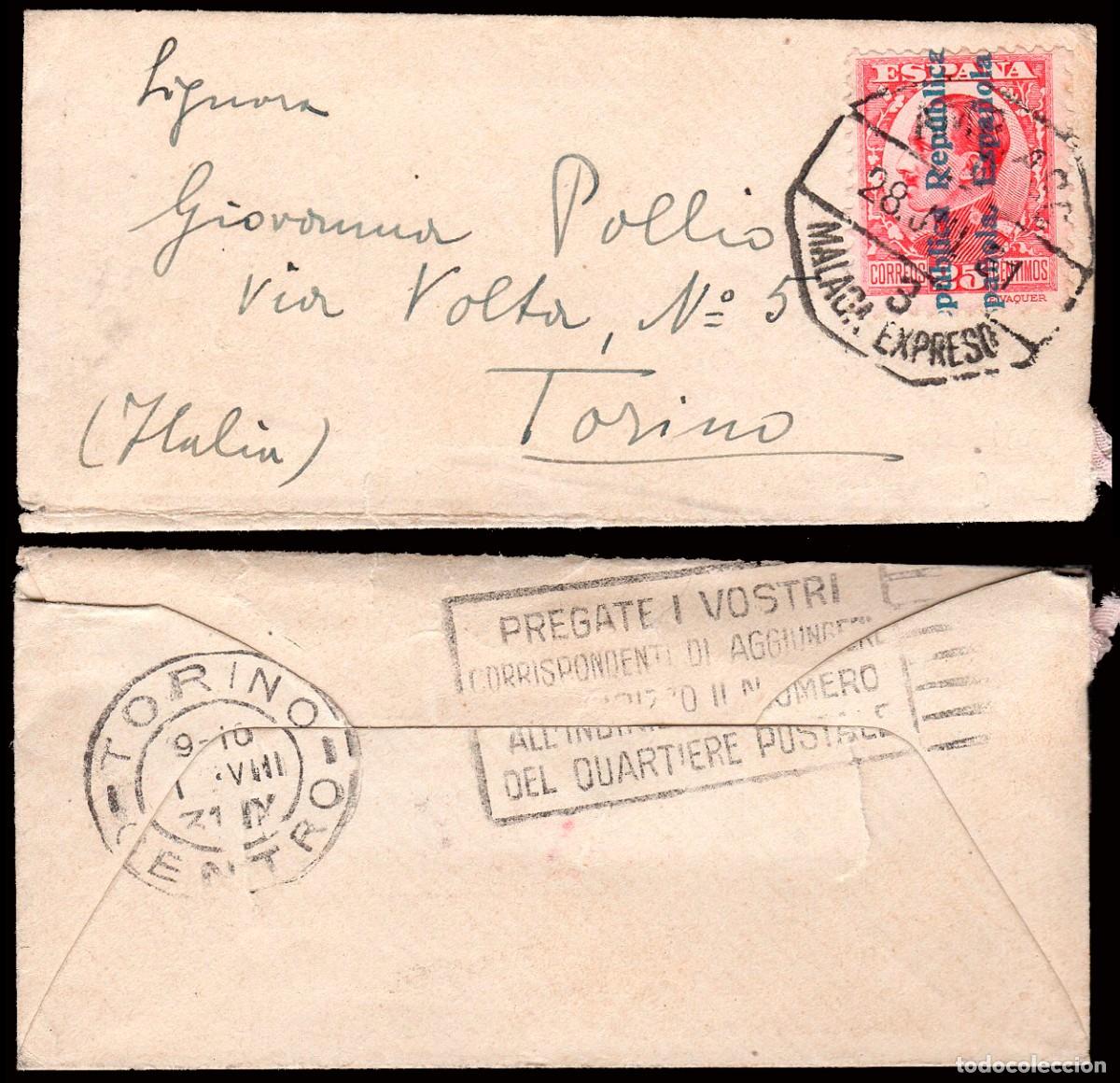 Sellos: M&aacute;laga - Edi o 598 - Sobre Mat &rdquo;AMB. Asc. 3 - M&aacute;laga Expreso&rdquo;