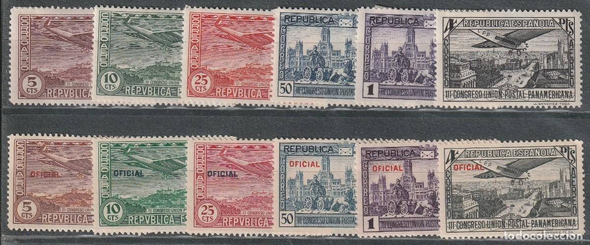 Sellos: SERIES DEL CONGRESO U.P.P. AEREA Y CON SOBRECARGA OFICIAL