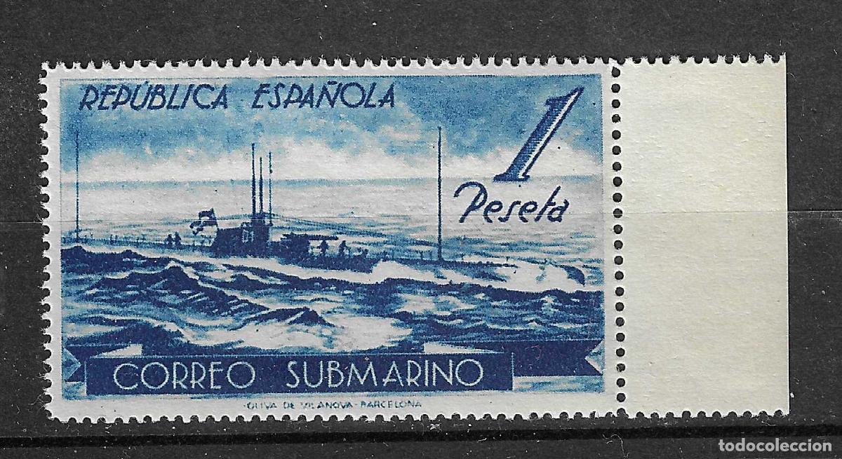 Sellos: 1938 CORREO SUBMARINO EDIFIL 775** SIN FIJASELLOS