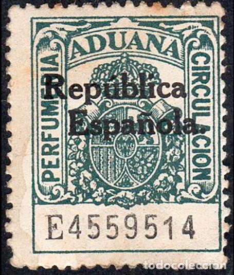 Sellos: Espa&ntilde;a - Fiscales - Impuesto Aduana para Perfumer&iacute;a - Alemany * 9 - 1931 - Habilitado