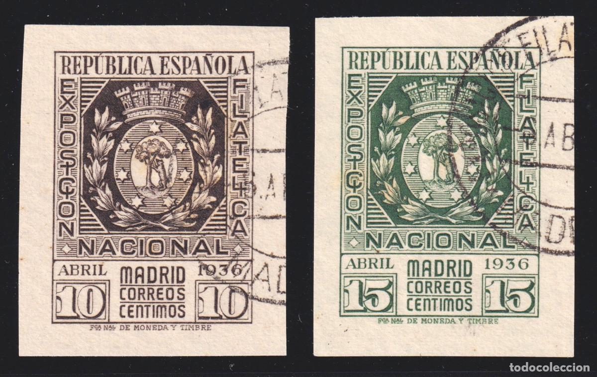 Sellos: ESPA&Ntilde;A EXPOSICION FILATELICA DE MADRID &ordm; 727/738 - A&Ntilde;O 1936
