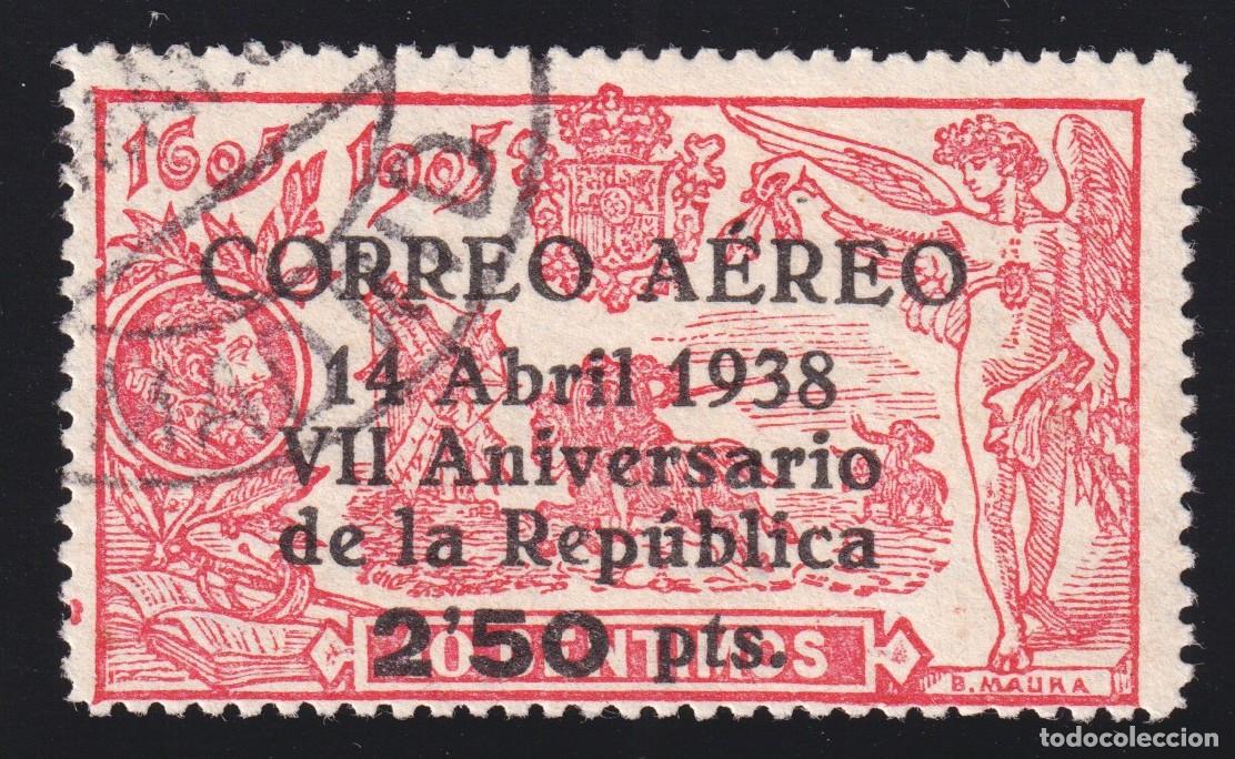 Sellos: ESPA&Ntilde;A VII ANIVERSARIO REPUBLICA &ordm; 756 - A&Ntilde;O 1938