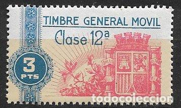 Sellos: FISCALES 1938 Timbre General M&oacute;vil, ALEMANY n&ordm; 9 * *