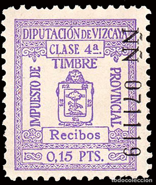 Sellos: Espa&ntilde;a - Fiscales - Diputaci&oacute;n Vizcaya - Alemany (*) 169 - 1932 - &rdquo;0,15 Ptas Timbre Recibos&rdquo;