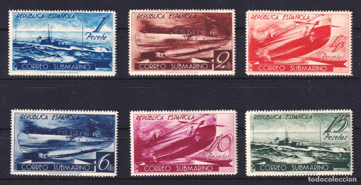 Sellos: ESPA&Ntilde;A CORREO SUBMARINO * 775/780 - A&Ntilde;O 1938 - MH - LUJO