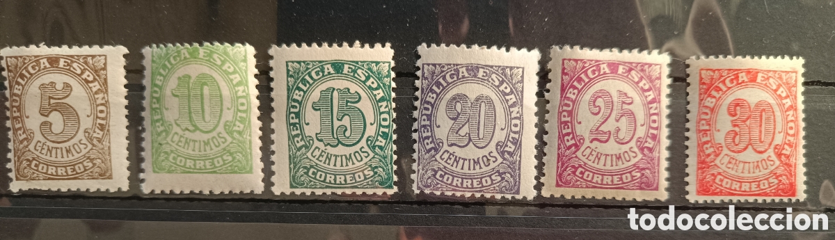 Sellos: Espa&ntilde;a 745/50 Cifras Rep&uacute;blica 1938 Nuevos sin fijasello **MNH