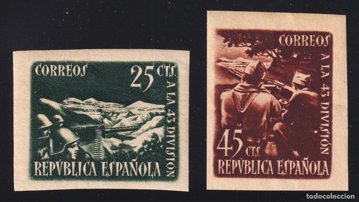 Sellos: ESPA&Ntilde;A - HOMENAJE 43 DIVISION ** 787A/788A - A&Ntilde;O 1938 - MNH - LUJO