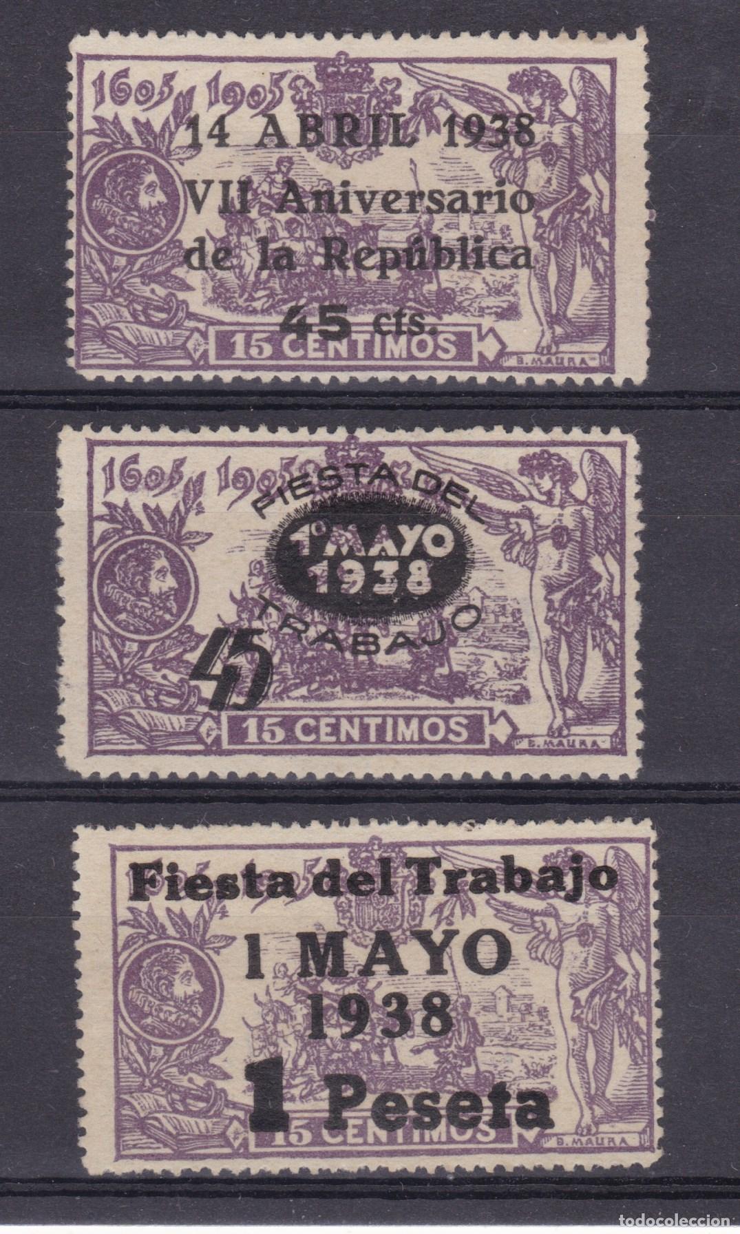 Sellos: FC4-68-Aniv&ordm; Rep&uacute;blica y Fiesta del Trabajo Edifil 755 y 761/62 (*)