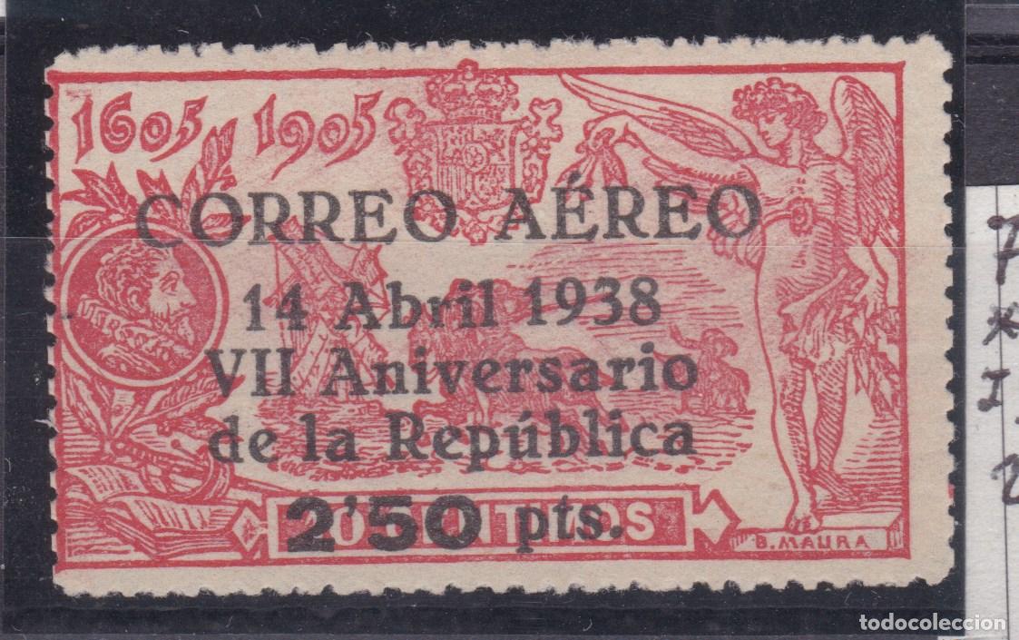 Sellos: SS3- ANIVERSARIO Rep&uacute;blica Edifil 756 .**. Sin Fijasellos. Marquillado Roig/Galvez