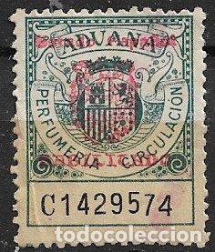Sellos: FISCALES, Aduana, 1937 Perfumer&iacute;a n&ordm; 22 (o)