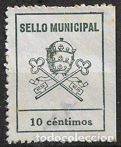Sellos: FISCALES, Sello Municipal, PETRA ? Mallorca, 10 cts. negro (*)