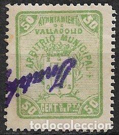 Sellos: FISCALES, Sello Municipal, Valladolid, 50 cts. verde (o)