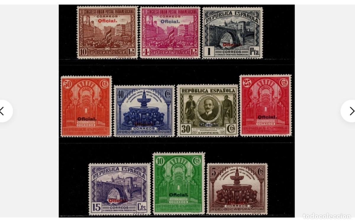 Stamps: ESPA&Ntilde;A - 1931 - II REPUBLICA - EDIFIL 620/629 - SERIE COMPLETA - MH* - LUJO - VALOR CAT. 77&euro;.