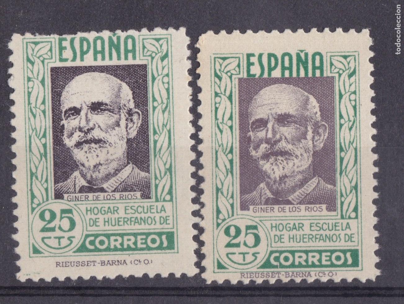 Sellos: SS6- Beneficencia GINER de Los R&iacute;os VARIEDAD Negro/ casta&ntilde;o viol&aacute;ceo . Nuevos ** Sin Fijasellos