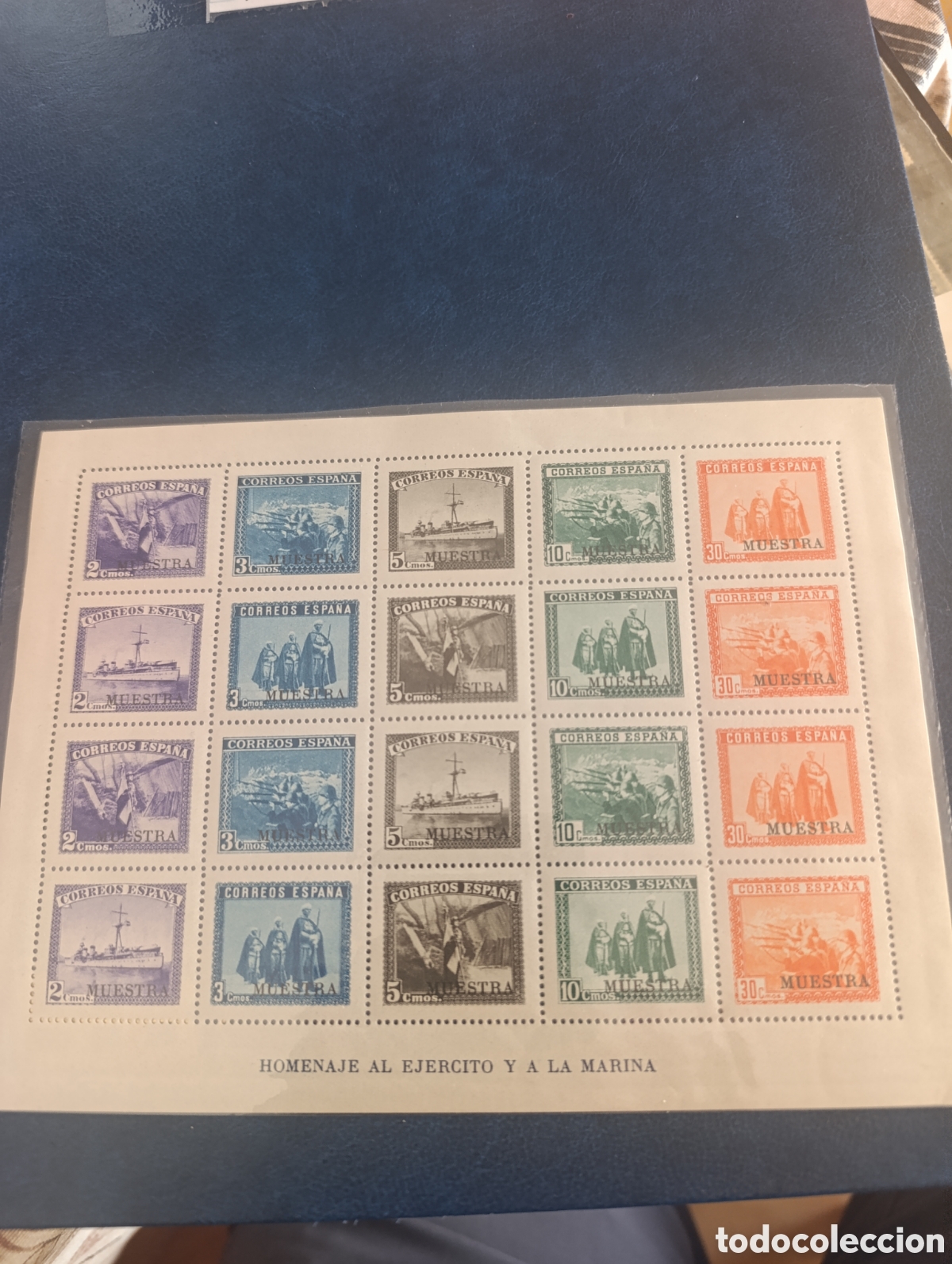 Sellos: Hojita 1938 Edifil 849 M rara indica muestra
