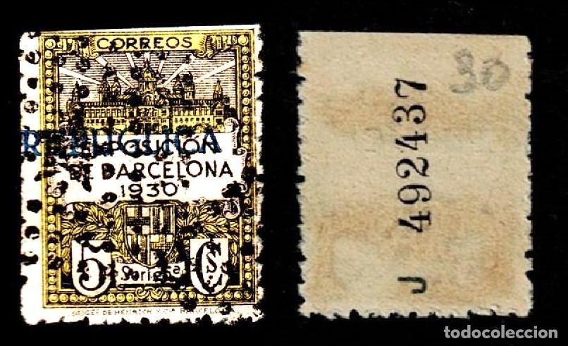 Timbres: 157-30 Ayuntamiento de Barcelona - Edifil n&ordm; 6 Scga. HORIZONTAL de Kurz - REPUGLICA - (G en lugar
