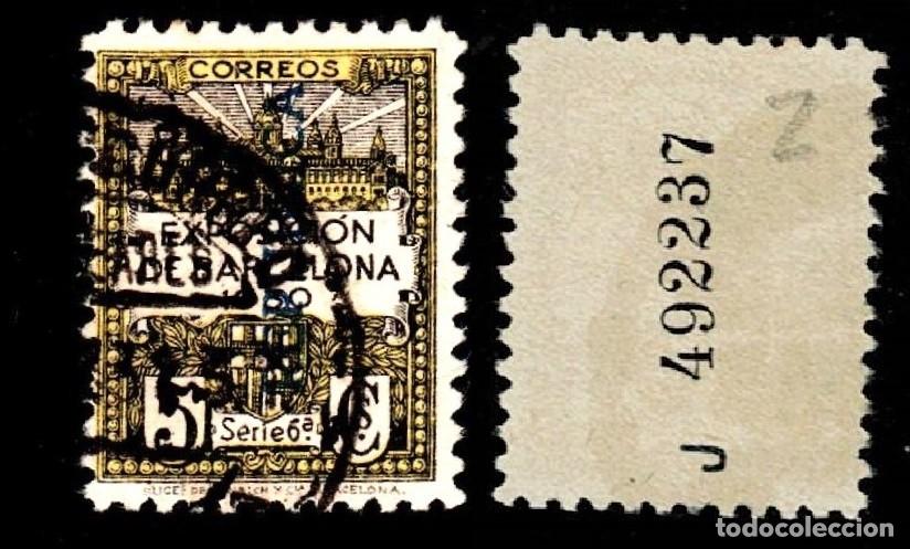 Selos: 0157-2 Ayuntamiento de Barcelona - Edifil n&ordm; 6 con Scga. de Kurz Vertical - REPUBLICA - color AZUL