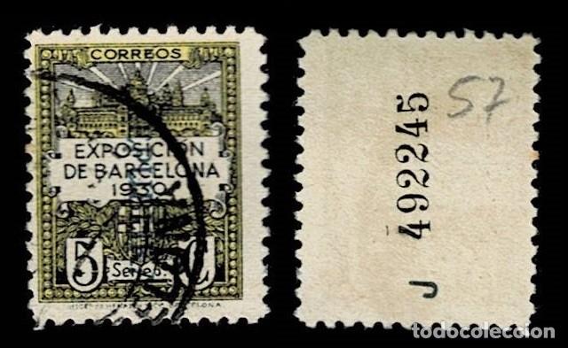 Stamps: 0157-57 Ayuntamiento de Barcelona - Edifil n&ordm; 6 con Scga.de Kurz VERTICAL - REPUBLIKA - (K en lugar