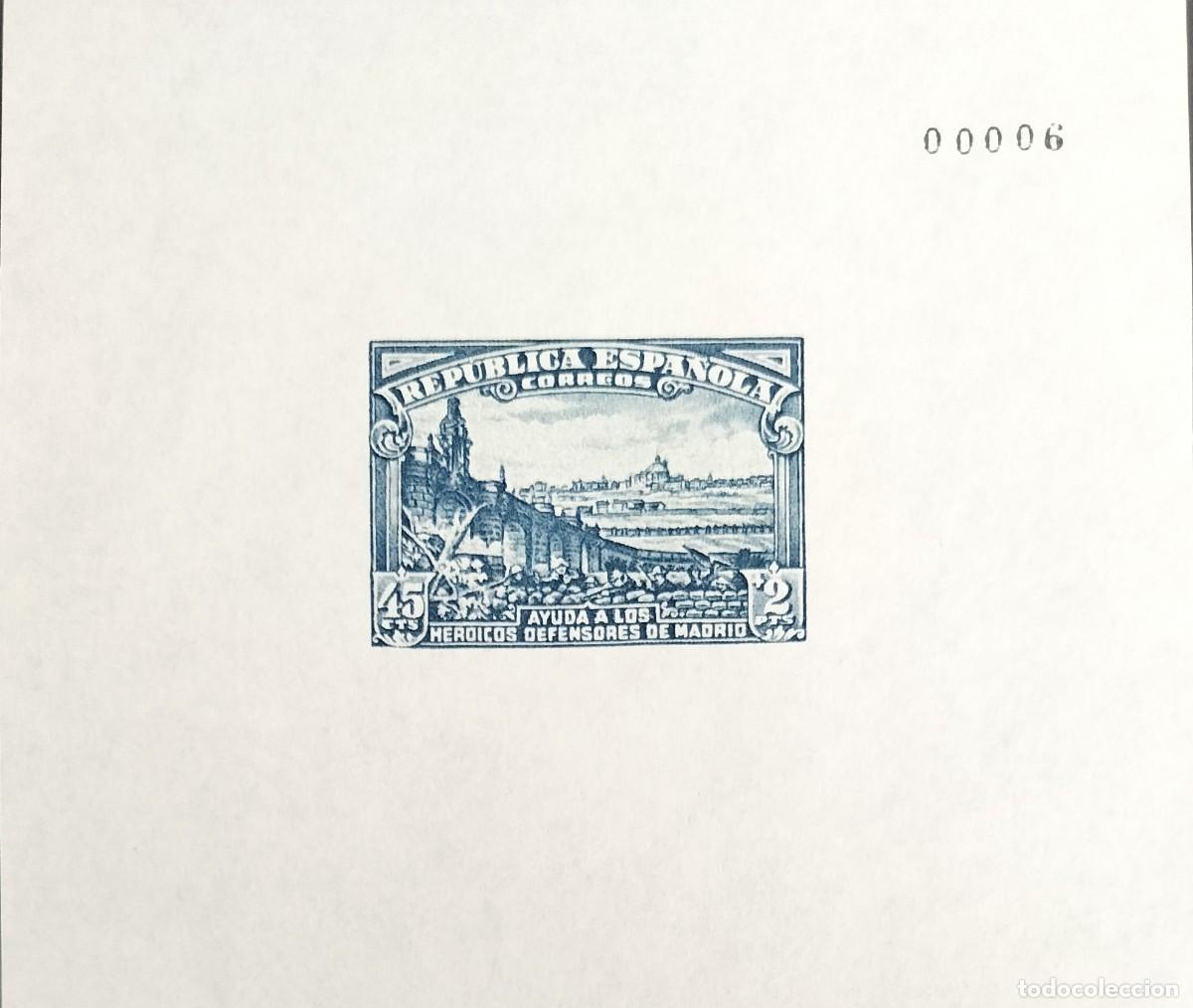 Timbres: Edifil 758 SIN DENTAR sello nuevo Espa&ntilde;a a&ntilde;o 1938 Defensa de Madrid