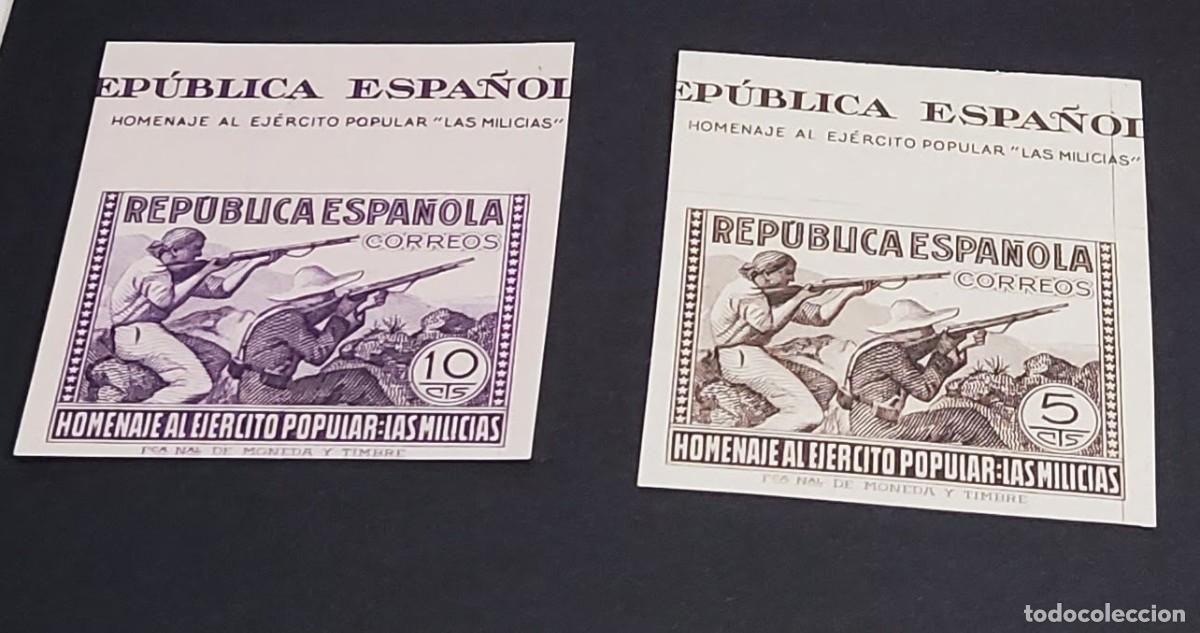 Sellos: SELLOS NO DENTADOS de la REP&Uacute;BLICA ESPA&Ntilde;OLA.NUEVOS PERO SIN GOMA