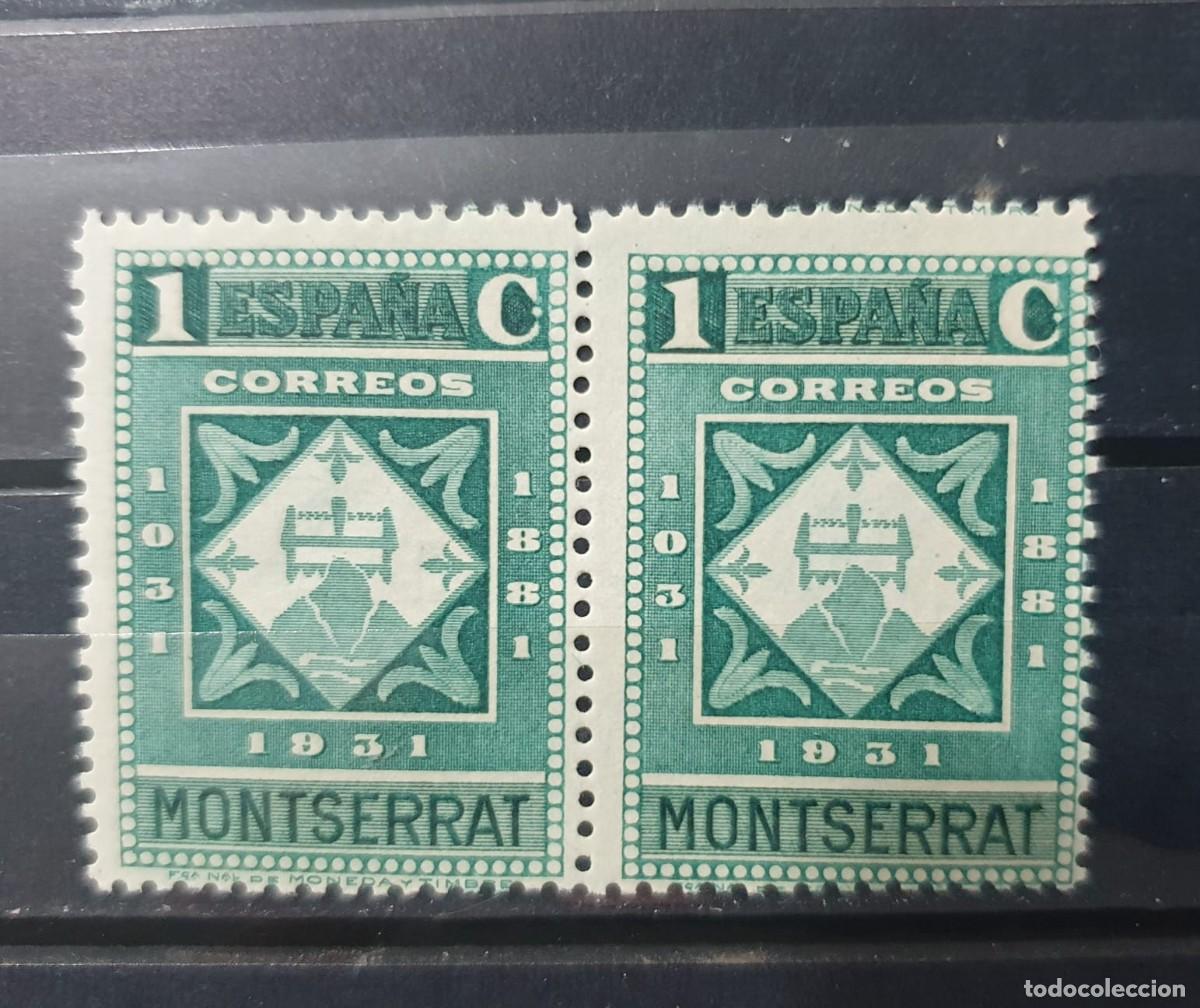 Sellos: EDIFIL 636 ** EN PAREJA MONTSERRAT ESPA&Ntilde;A 1931