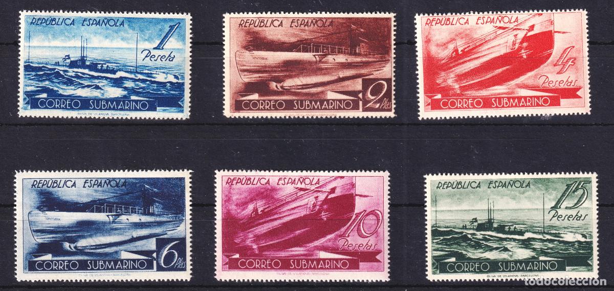 Sellos: ESPA&Ntilde;A - CORREO SUBMARINO ** 775/780 - A&Ntilde;O 1938 - CERTIFICADO COMEX - MNH - LUJO