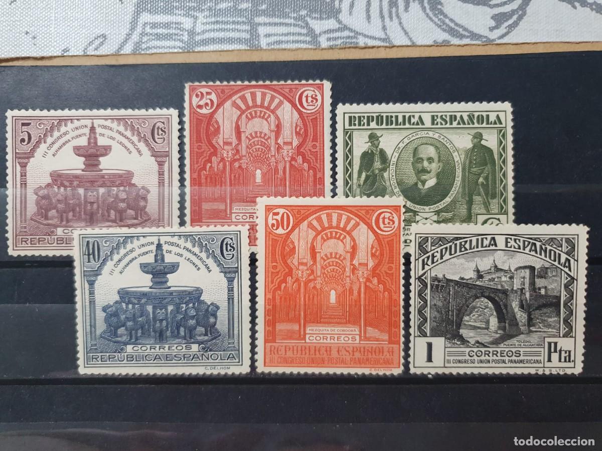 Sellos: LOTE SELLOS NUEVOS ** UNION POSTAL PANAMERICANA ESPA&Ntilde;A REPUBLICA 1931