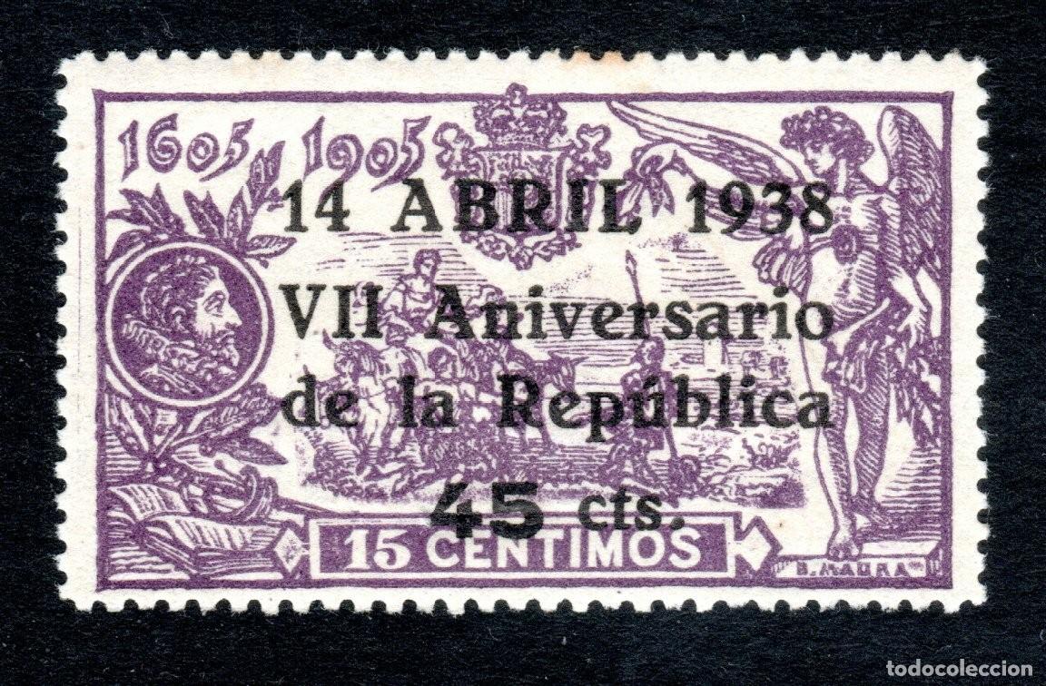 Briefmarken: EDIFIL 755 VII ANIVERSARIO DE LA REP&Uacute;BLICA 1938. VALOR CAT&Aacute;LOGO: 28 &euro;. MNH **